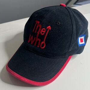 The Who by Nissin Baseball Strapback Cap Hat Black Red